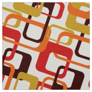50er 60er 70er Retro Vintage Link-Muster Gewebe  Stoff