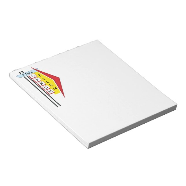 50er Diner Signer 3 Notizblock (angewinkelt)