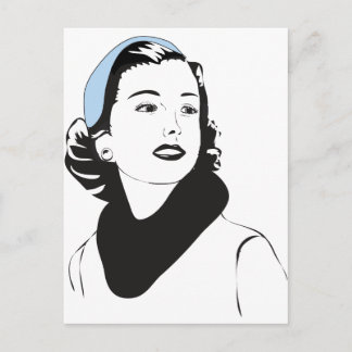 50er-Lady Postkarte