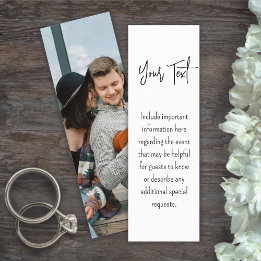 50er Pack Mini-Lesezeichen Hochzeit-Beilagekarten Telefonnummerkarte