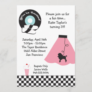 50er Party Einladung