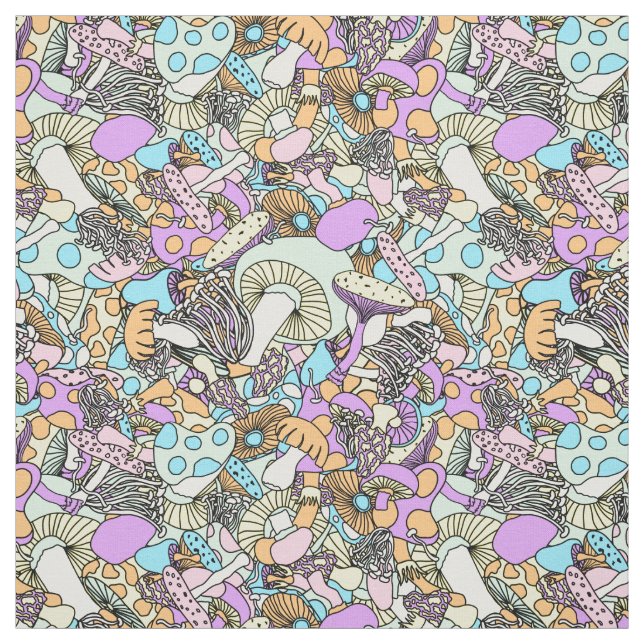 50er Psychedelische Pilze Stoff (Muster)