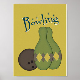 50er Retro Bowling Poster