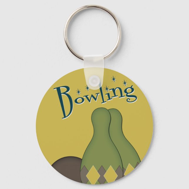 50er Retro Bowling Schlüsselanhänger (Vorderseite)