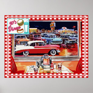 50er Retro Diner Poster