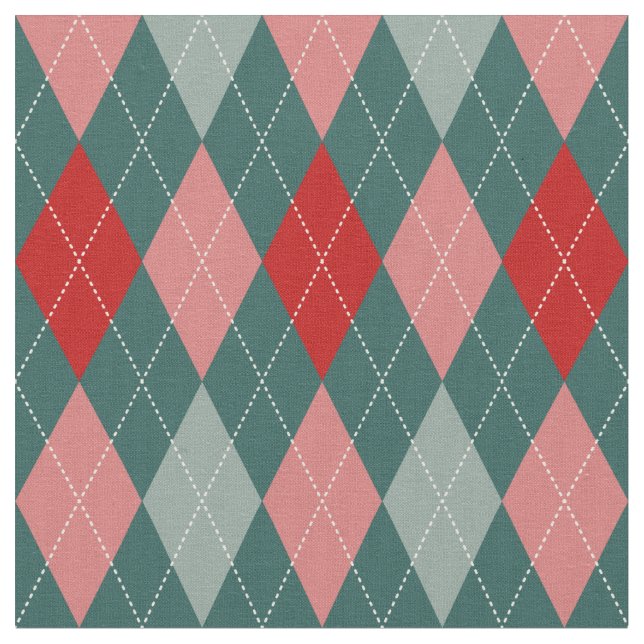 50er Retro Raute Fabric Stoff (Nahaufnahme)