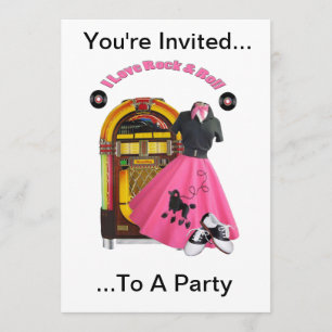 50er Rock & Roll Party Einladung