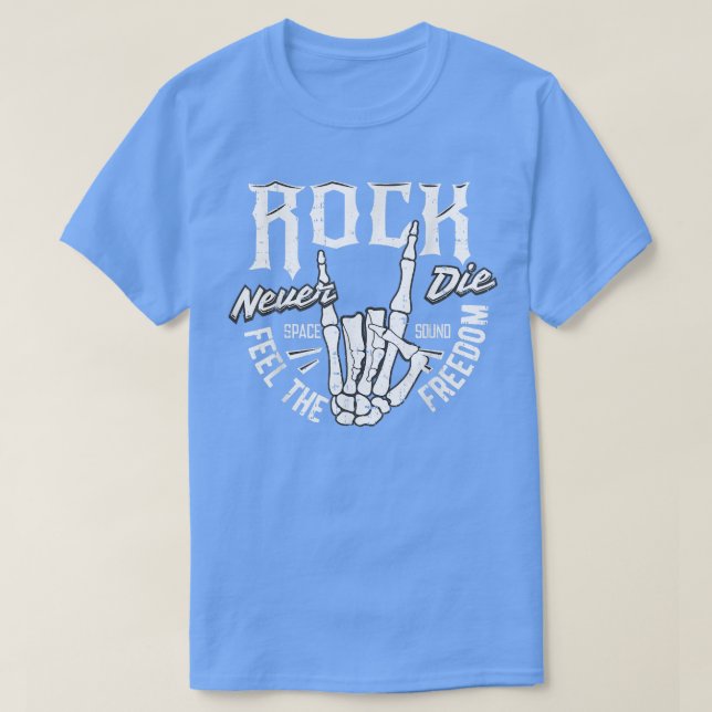 50er Rockabilly Sock Hop Rock'n'Roll Skeleton Hand T-Shirt (Design vorne)