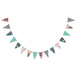 50er Rock'n'Roll Bunting. Wimpelkette