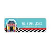 50er Sock Hop Dance Party Jukebox Adresslabels