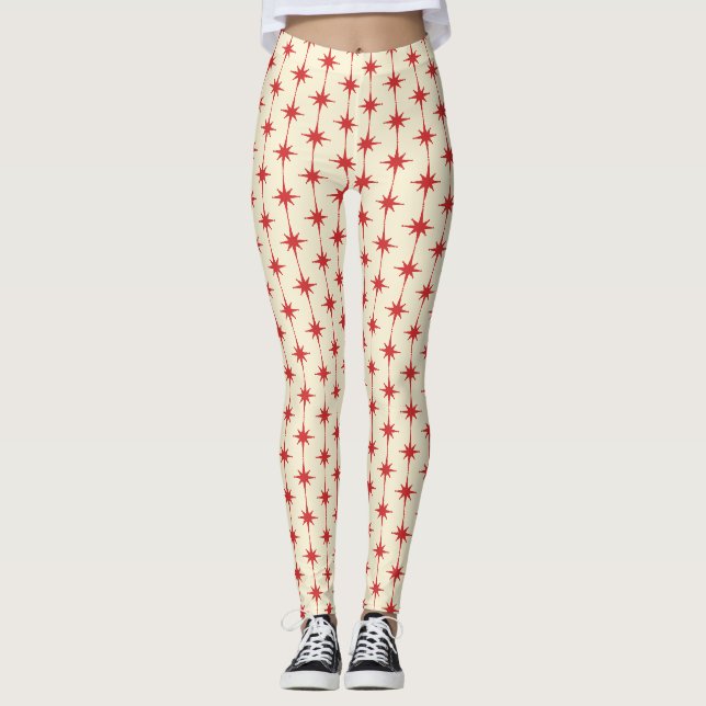 50er-Sternexplosionen des Atomzeitalters - Retro R Leggings (Vorderseite)