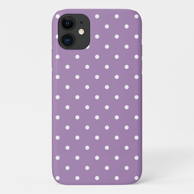 50er Style Violet Polka Dot iPhone, Plus & Pro Fal Case-Mate iPhone Hülle (Rückseite)