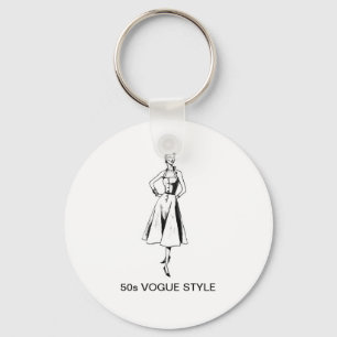 50er VOGUE STYLE KEY RING Schlüsselanhänger