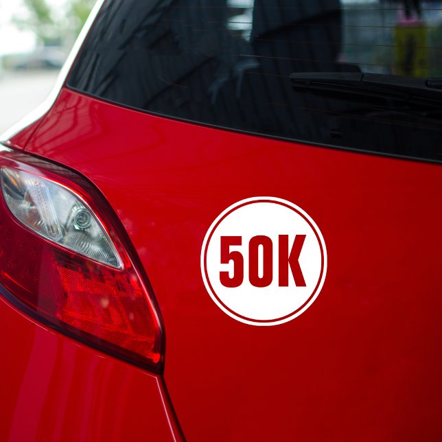 50k Läufer Ultra-Marathon Open Runder Aufkleber (Von Creator hochgeladen)