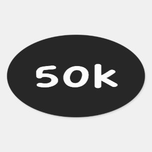 50k ovaler aufkleber