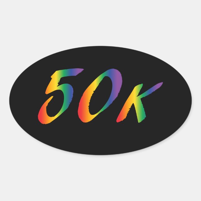 50K Ultra-Marathon Ovaler Aufkleber (Vorderseite)