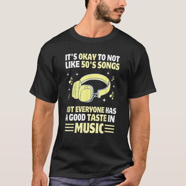 50s Music  50s Music Nostalgic Rock and Roll R&B T-Shirt (Vorderseite)