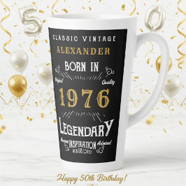 50th Birthday 1976 Legendary Retro Milchtasse