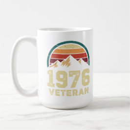 50th Birthday 1976 Retro Mountains Sunshine Vintag Kaffeetasse