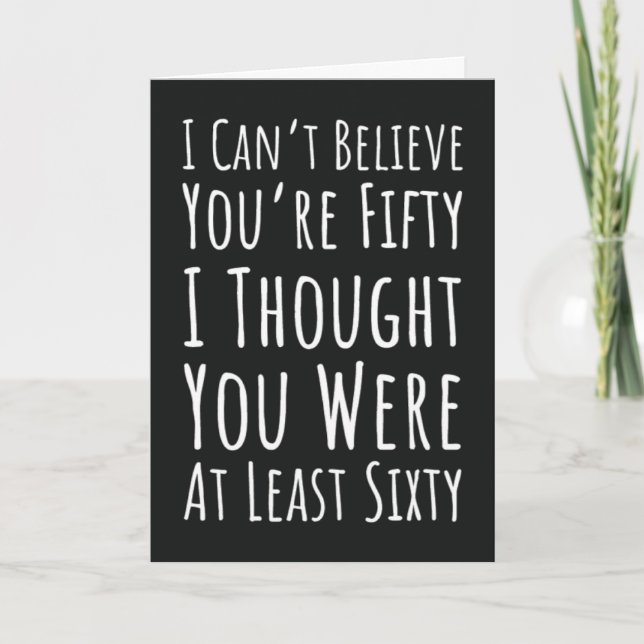 50th Birthday Card Age 50 Fiftieth Fifty Years Old Karte (Vorderseite)
