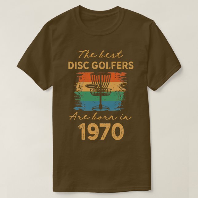 50th Birthday Disc Golf Shirt Turning 50 Gift 1970 (Design vorne)