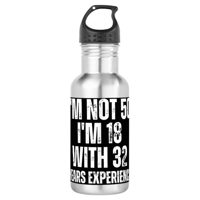 50Th Birthday Funny Edelstahlflasche (Vorderseite)