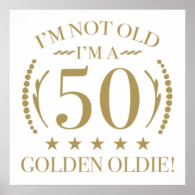 50th Birthday Golden Oldie Poster (Vorne)