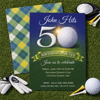 50th Birthday Golf Theme  Einladung