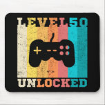 50th Birthday Level 50 Unlocked Mousepad<br><div class="desc">50th Birthday Level 50 Unlocked</div>