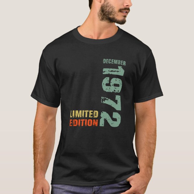 50th Birthday Man 50 Years Limited Edition Decembe T-Shirt (Vorderseite)
