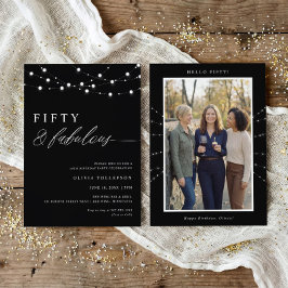 50th Birthday Party Fifty & Fabulous Modern Einladung