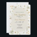 50th Birthday party invitation for her Einladung<br><div class="desc">50th birthday party invitation card floral. Find matching products in our shop or contact us.</div>