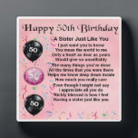 50th Birthday Sister Poem Platte Fotoplatte<br><div class="desc">A great personalised gift for a sister on her 50th Birthday. This item can be personalised or just purchased as is</div>