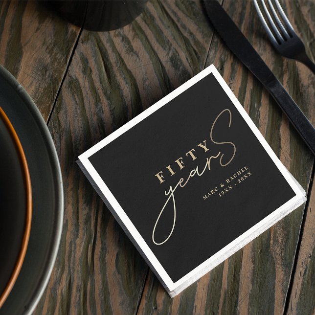 50th Gold Wedding Anniversary Serviette (Von Creator hochgeladen)