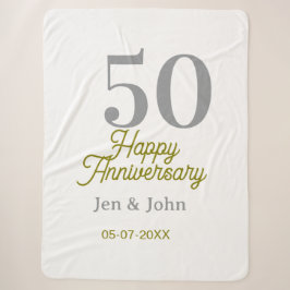 50th happy anniversary name date silver gold date  sherpadecke