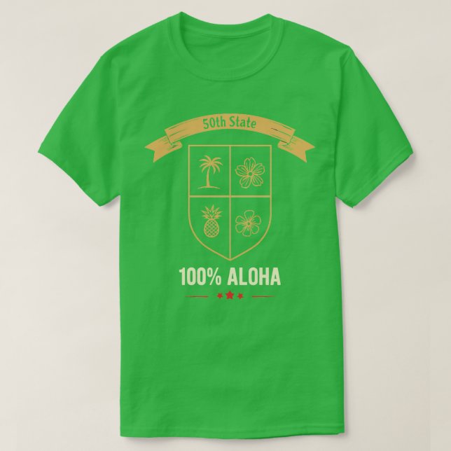 50th State 100 Aloha TShirt (Design vorne)