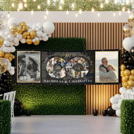 50th Wedding Anniversary Infinity Photo Collage Banner