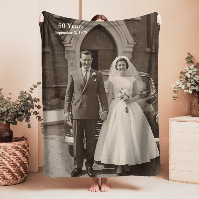 50th Wedding Anniversary Sherpa Blanket Photo Sherpadecke (Von Creator hochgeladen)