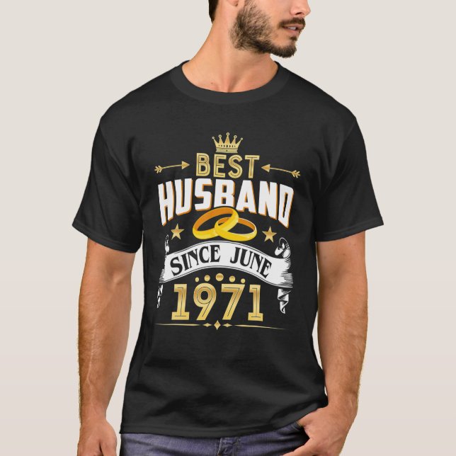 50th Wedding Jubiläum Bestes Ehemann seit 1971 T-Shirt (Vorderseite)
