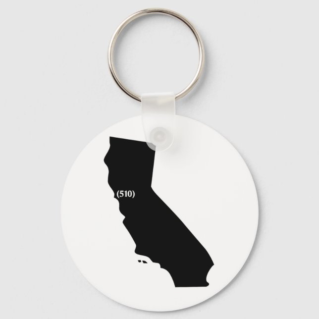 510 Area Code, Kalifornien, Bay Area Schlüsselanhänger (Vorderseite)