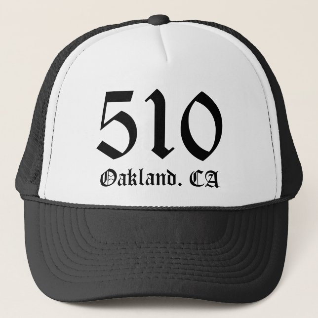 "510" Oakland, CA-Hut Truckerkappe (Vorderseite)
