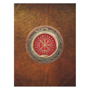[510] Vegvisir - Viking-Goldmagischer Runic Tischdecke