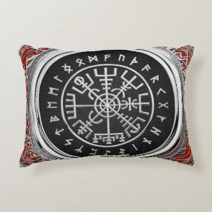 [510] Vegvisir - Viking Silver Magic Runic Compass Dekokissen