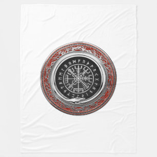 [510] Vegvisir - Viking Silver Magic Runic Compass Fleecedecke