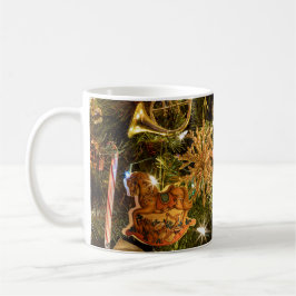 5183-Weihnachtsbaum mit Ornamenten und Lichtern Kaffeetasse