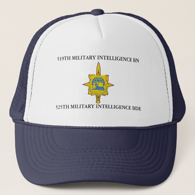 519. MILITÄRISCHE INTELLIGENZ-BATTALION 525. BDE TRUCKERKAPPE (Vorderseite)