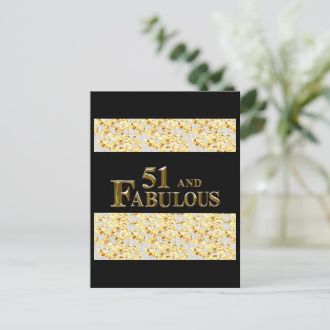 51. Geburtstag Postkarte (Stehend Vorderseite)