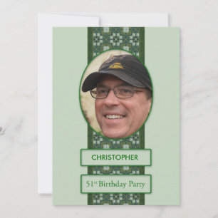 51. Geburtstagsparty Einladung ein Bild hinzufügen