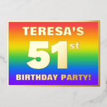 51. Geburtstagsparty: Spaß, farbenfrohe Regenbogen