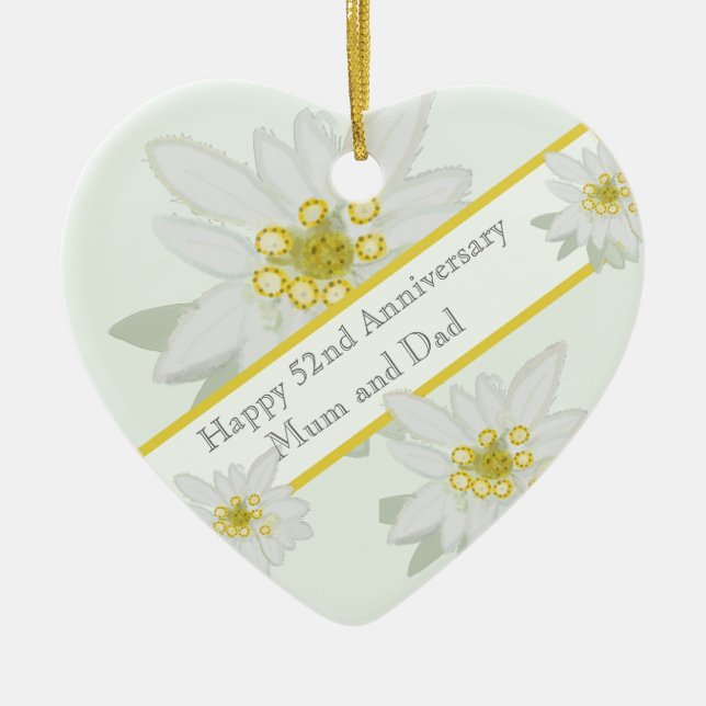 51. Hochzeitstag Keramik Ornament (Vorne)